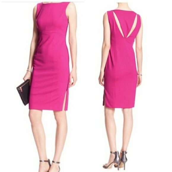 Banana Republic Dresses & Skirts - 🍁Banana Republic Pink Cutout Back Sheath Dress